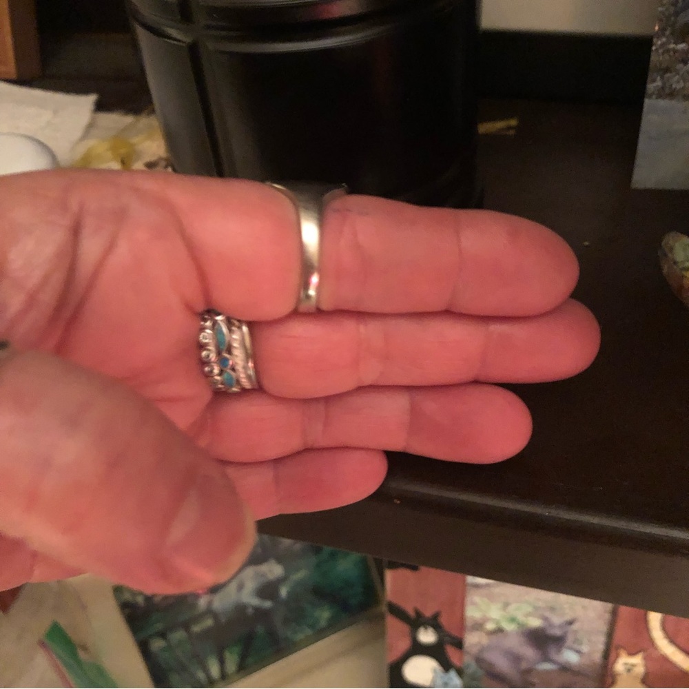 Grandidierite Ring ~ Double Row Size 7.75 - Picture 3 of 11